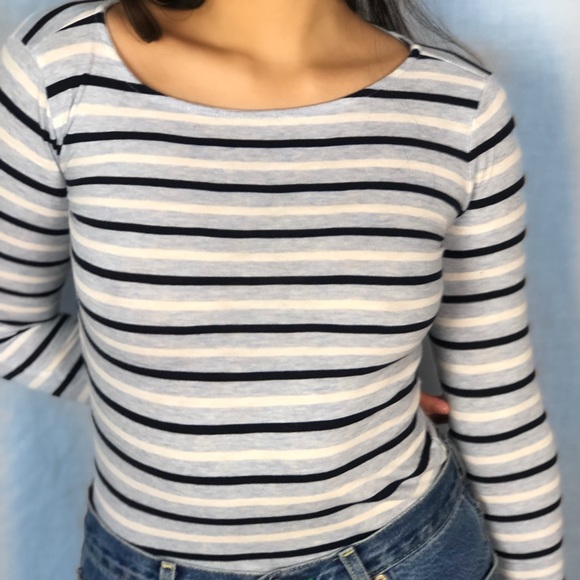 J-crew scoop neck striped tee 🦋 - Picture 1 of 3